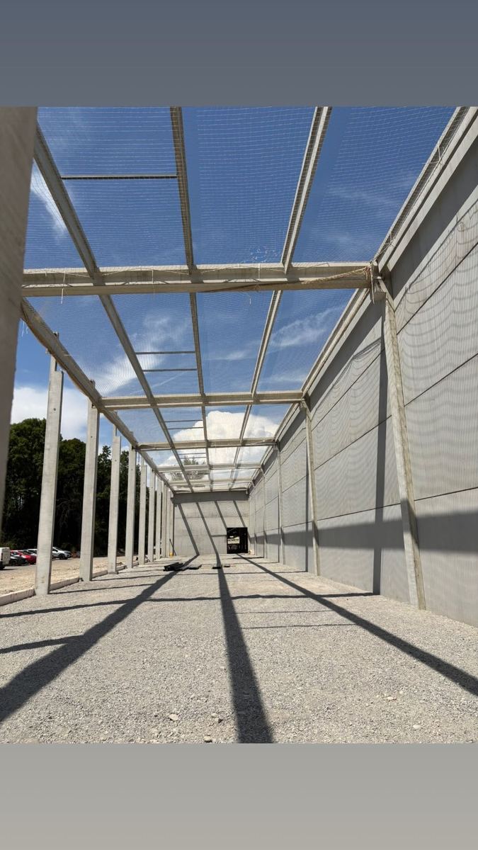 Filet de sécurité collectif installé sur extension de bâtiment en Haute Savoie (74)